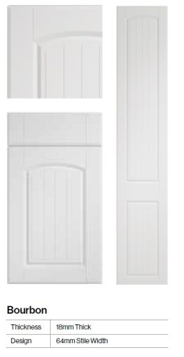 Burbon TandG arched raised panel 64mm frame