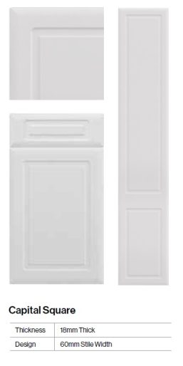 Capital square square raised panel 75mm frame