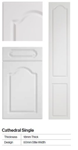 cathedral single arched panel 50mm frame