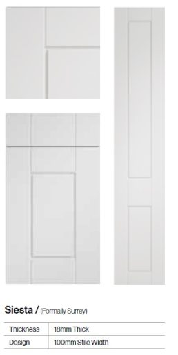 siesta square raised panel with lines 100mm frame